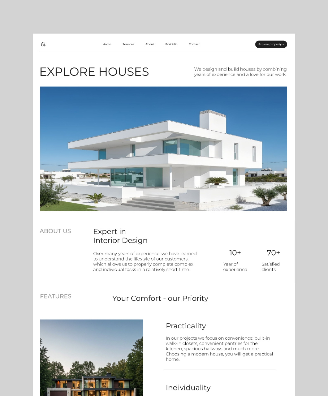 Real Estate Landing Page ui