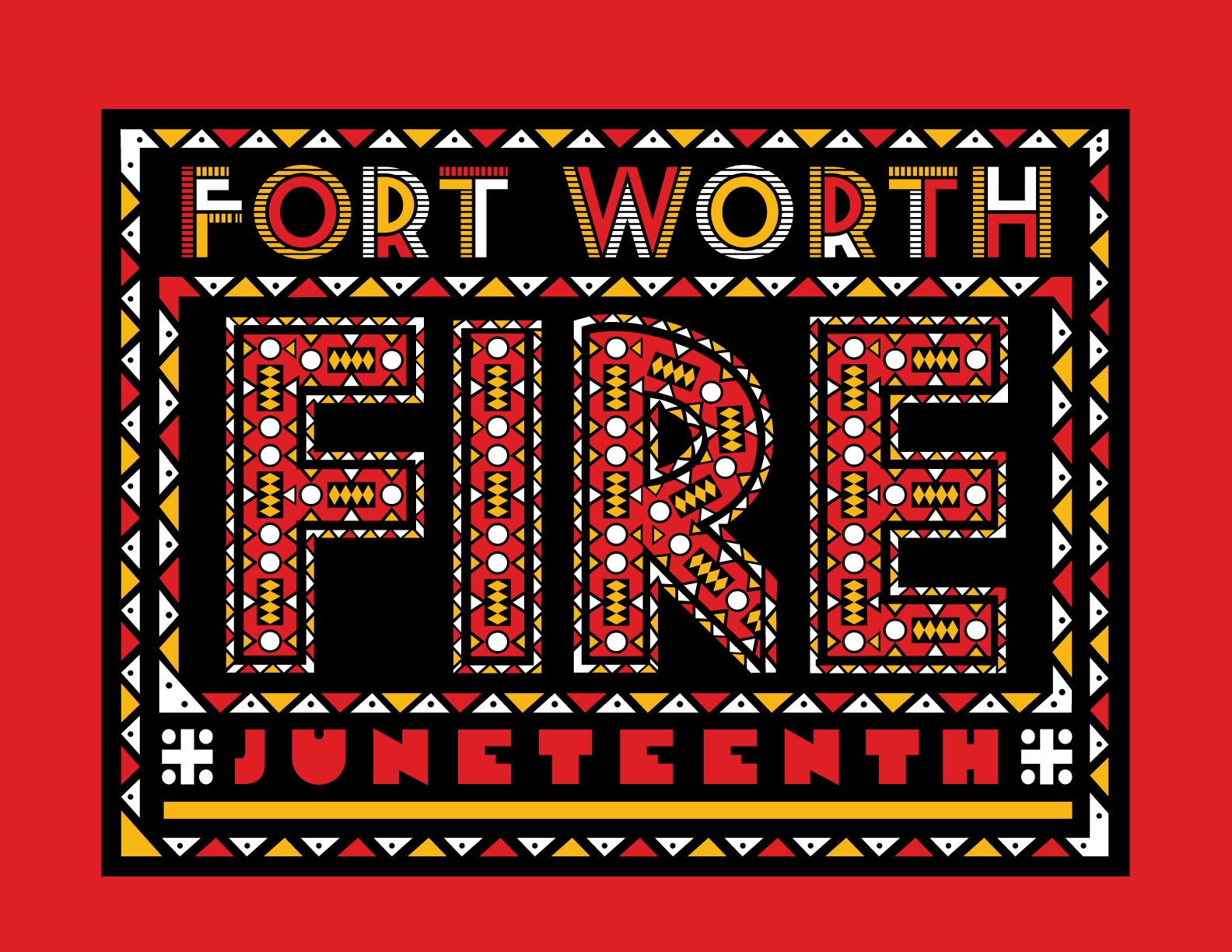 Juneteenth Design african design firefighter juneteenth logo red samakaka yellow