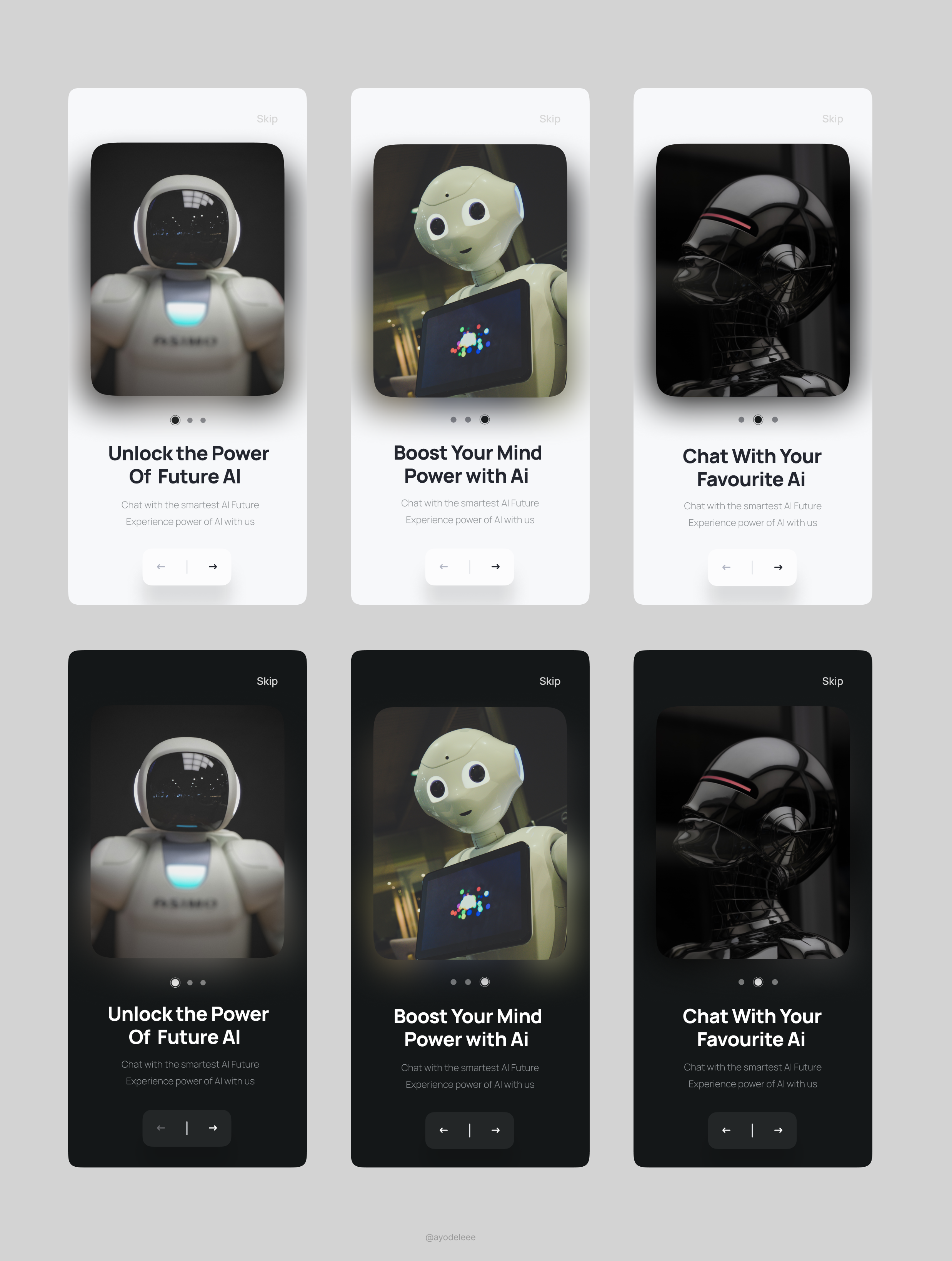 Ai Onboarding UI 3d branding graphic design ui