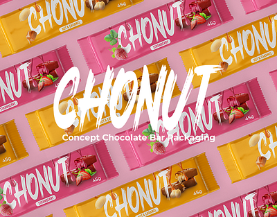 Chonut Concept Chocolate Bar bar branding chocolate design graphic design package packaging photoshop product design taste
