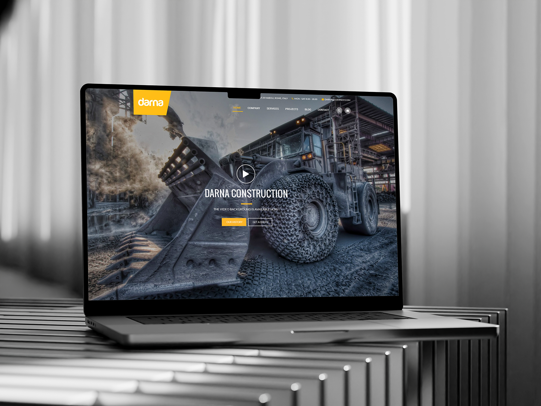 Darna — Construction & Building Design Experience architecture building business construction contractor industrial modern design renovation ui ux