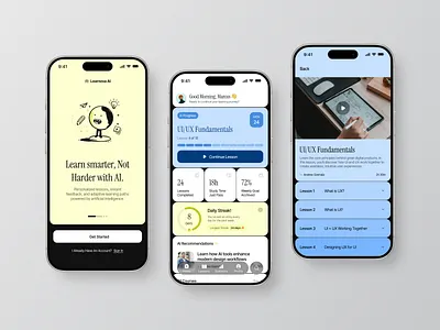 Learnova — AI Learning App ai ai learning app app app design application artificial intelligence clean design e learning edtech education education app interface learning learning app minimalist mobile mobile app ui ux