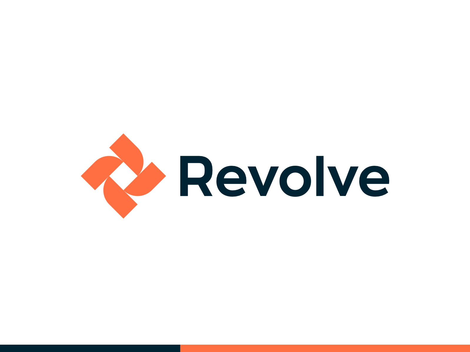 Revolve, game development studio logo design: dynamic rotating R