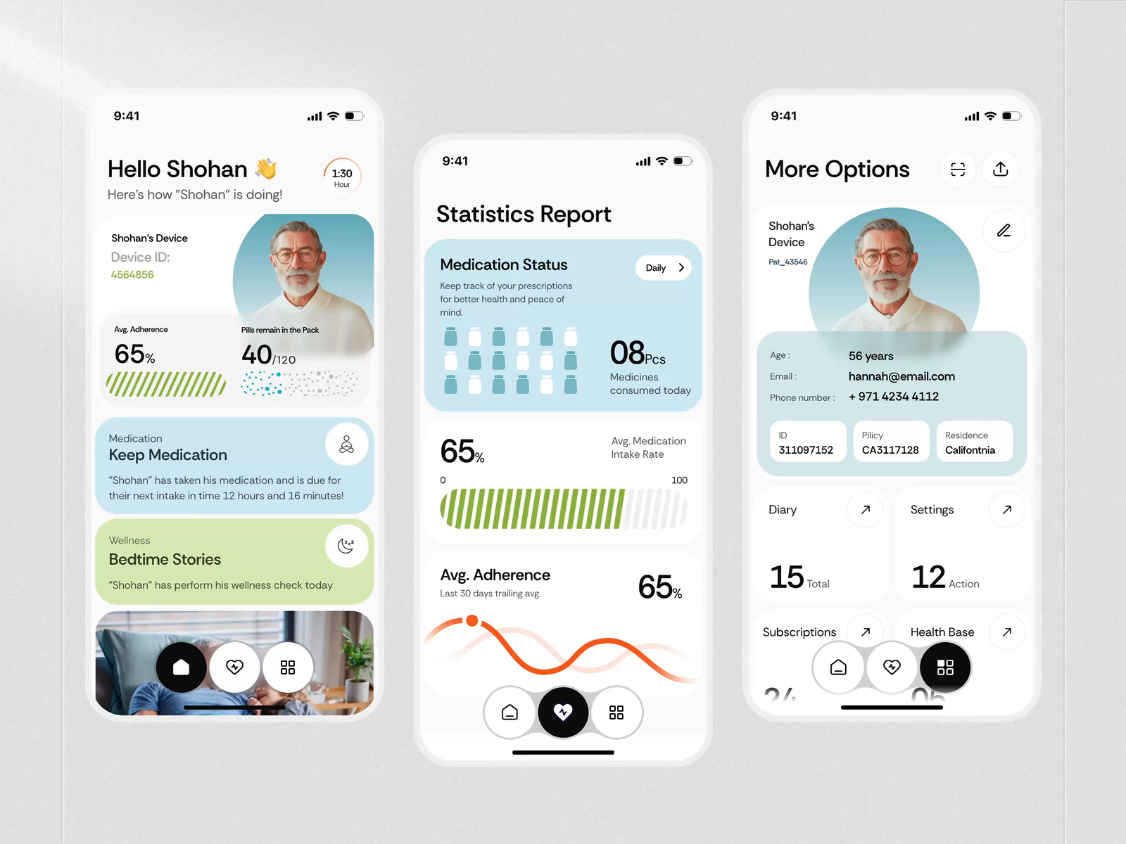 Medication & Wellness Mobile App UI Design