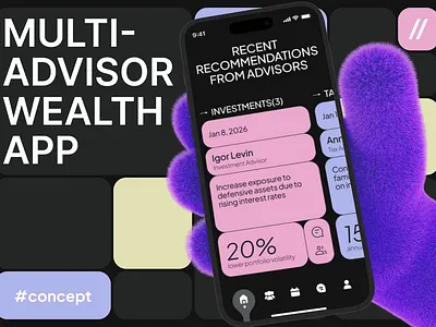 Wealth App Mobile iOS App Design advisor app ai ai app android app app design app interface assistant chatbot dashboard dashboard design design ios mobile mobile app portfolio ui ux wealth app