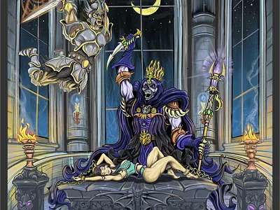 Lich King Sacrifice character design digital art dungeons and dragons fantasy fantasy art illustration knight lich lich king rpg undead