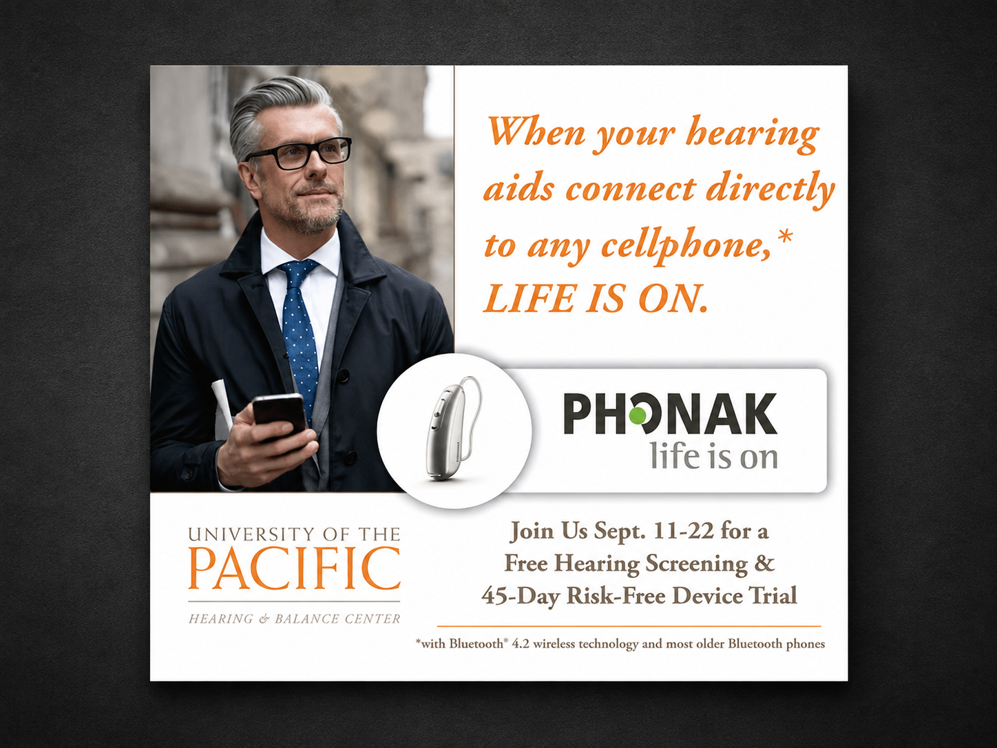 University of the Pacific - Resound & Phonak Banner Ads advertising brand guideline brand standards branding digital ad digital design graphic design marketing promo promotional typography