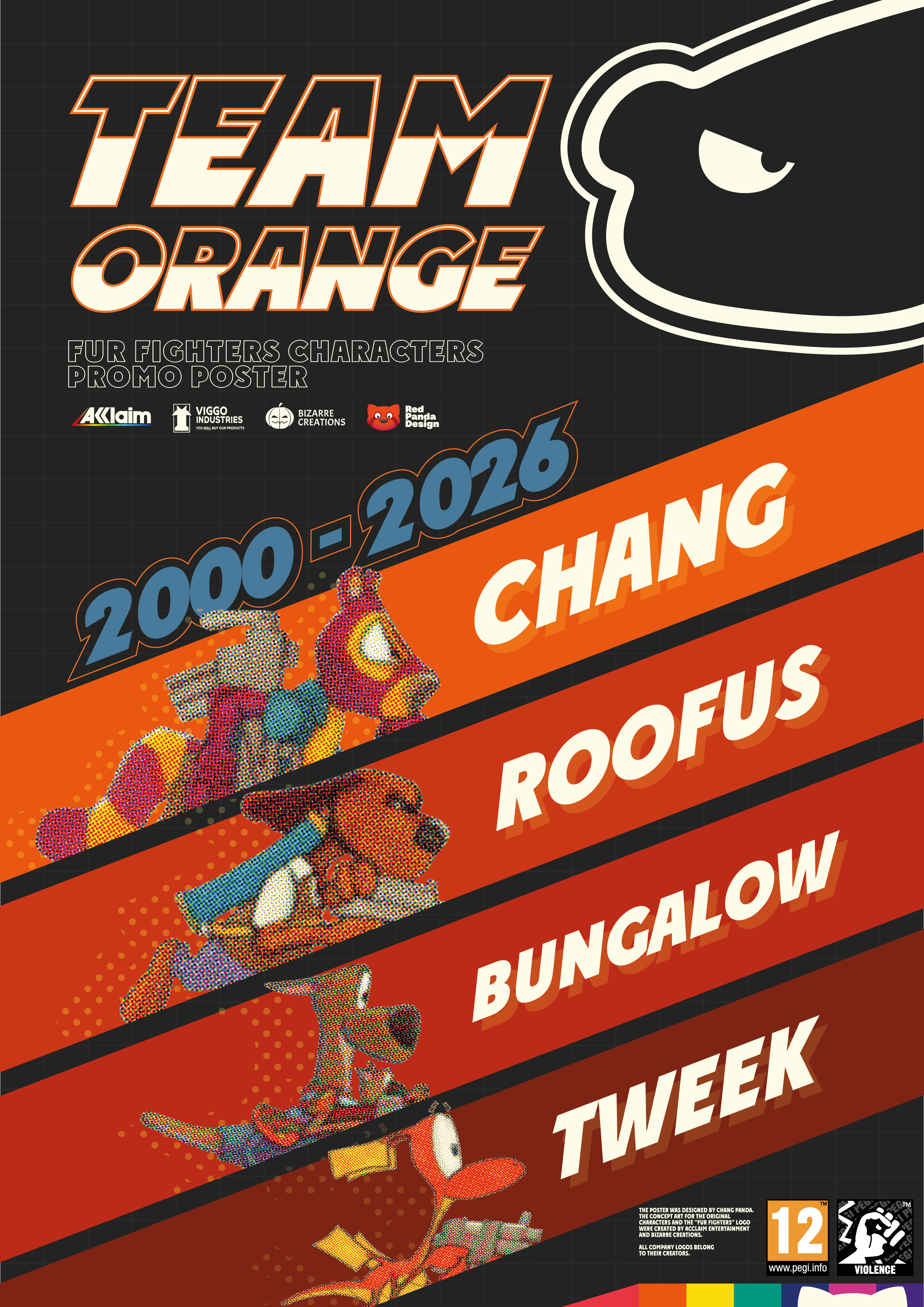 Fur Fighters 2000-2026 design furfighters graphic design illustration poster posterdesign retro typography vector