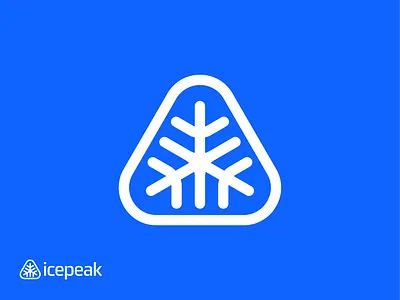 Icepeak Symbol ai algorithm analytics branding clean creative data ice logo logodesign logodesigner mark modern peak simple snow startup sustainability symbol