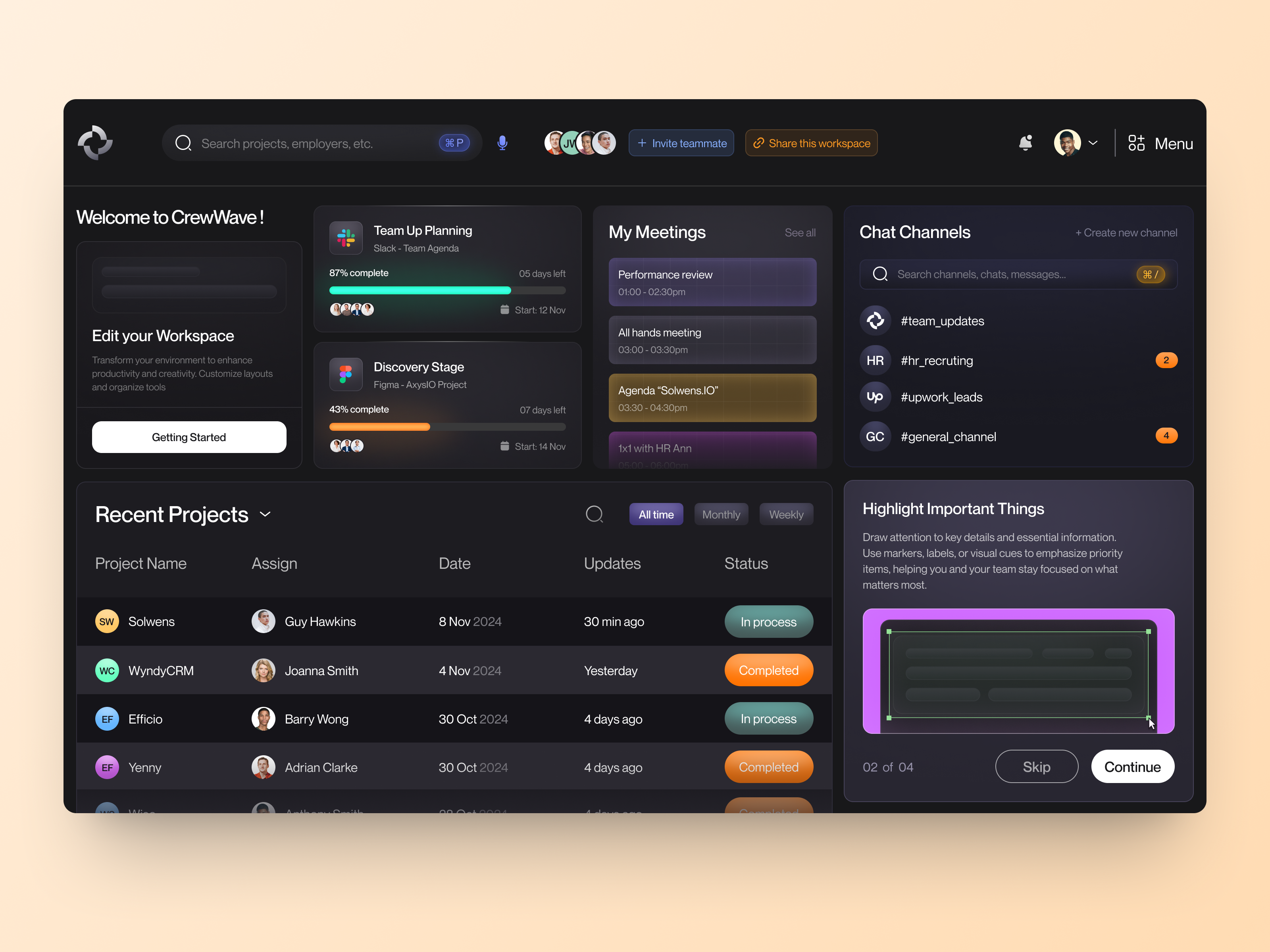 UI-UX for Project & Team Management