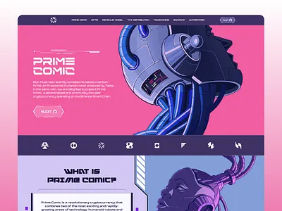 PRIME COMIC blockchain crypto landing pages ui ui trending website design