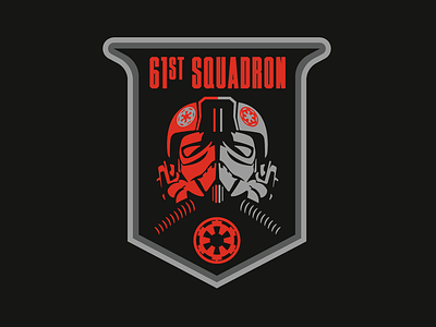 61st Squadron Patch branding design empire ice hockey illustration logo design logos sports star wars vector