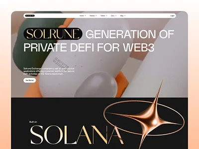 SOLRUNE branding crypto landing pages ui ui trending website design