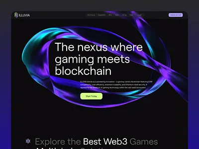 ILLUVIA blockchain crypto landing pages ui ui design ui trending website design