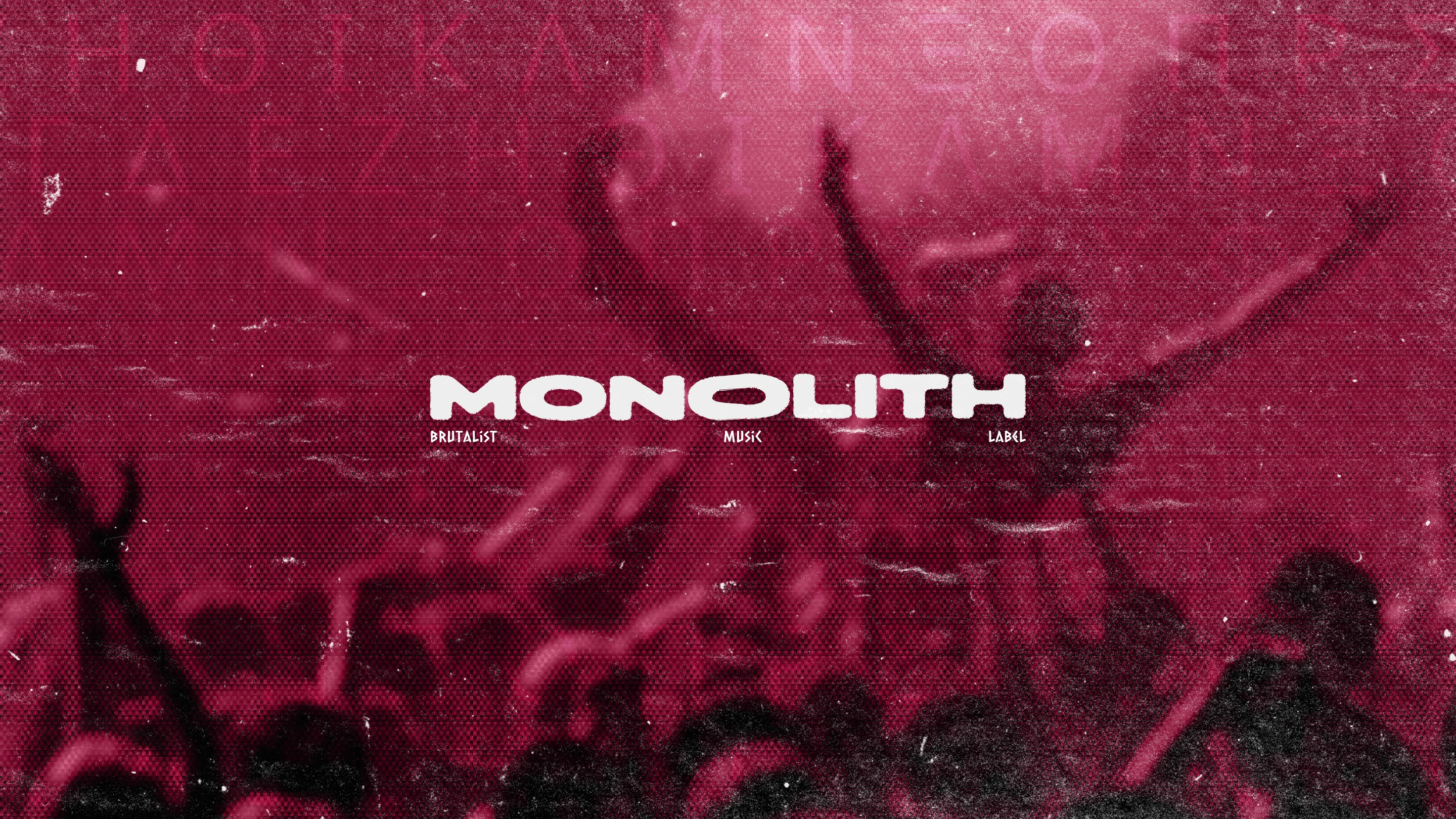Monolith — Brutalist Bold Music Label Logo Design Brand Identity
