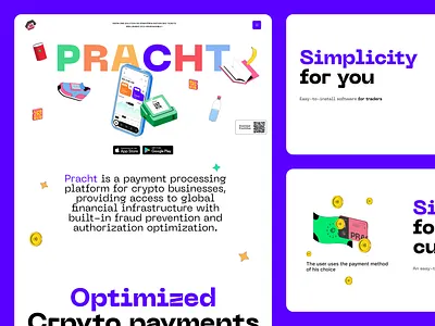 PRACHT blockchain crypto graphic design landing pages ui design ui trending website design