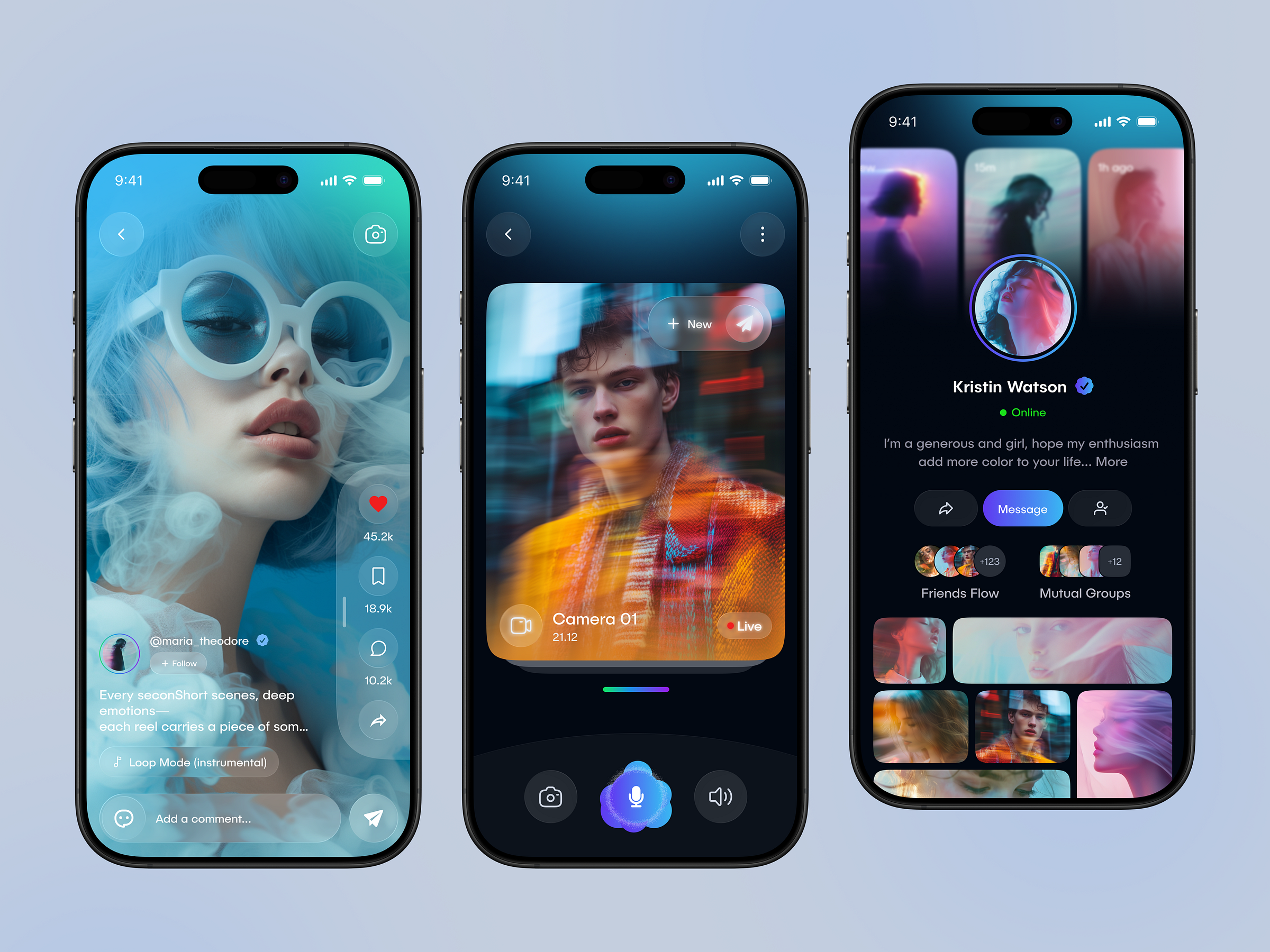 Social media App UI Design animation ui app app design design media app mobile app mobile ui reels video app shot video social app social media social media app social network user interfere uxui web