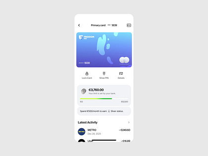 Freedom Finance: Card Upgrade & Status Unlock