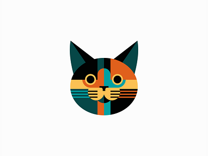 Geometric Cat Logo