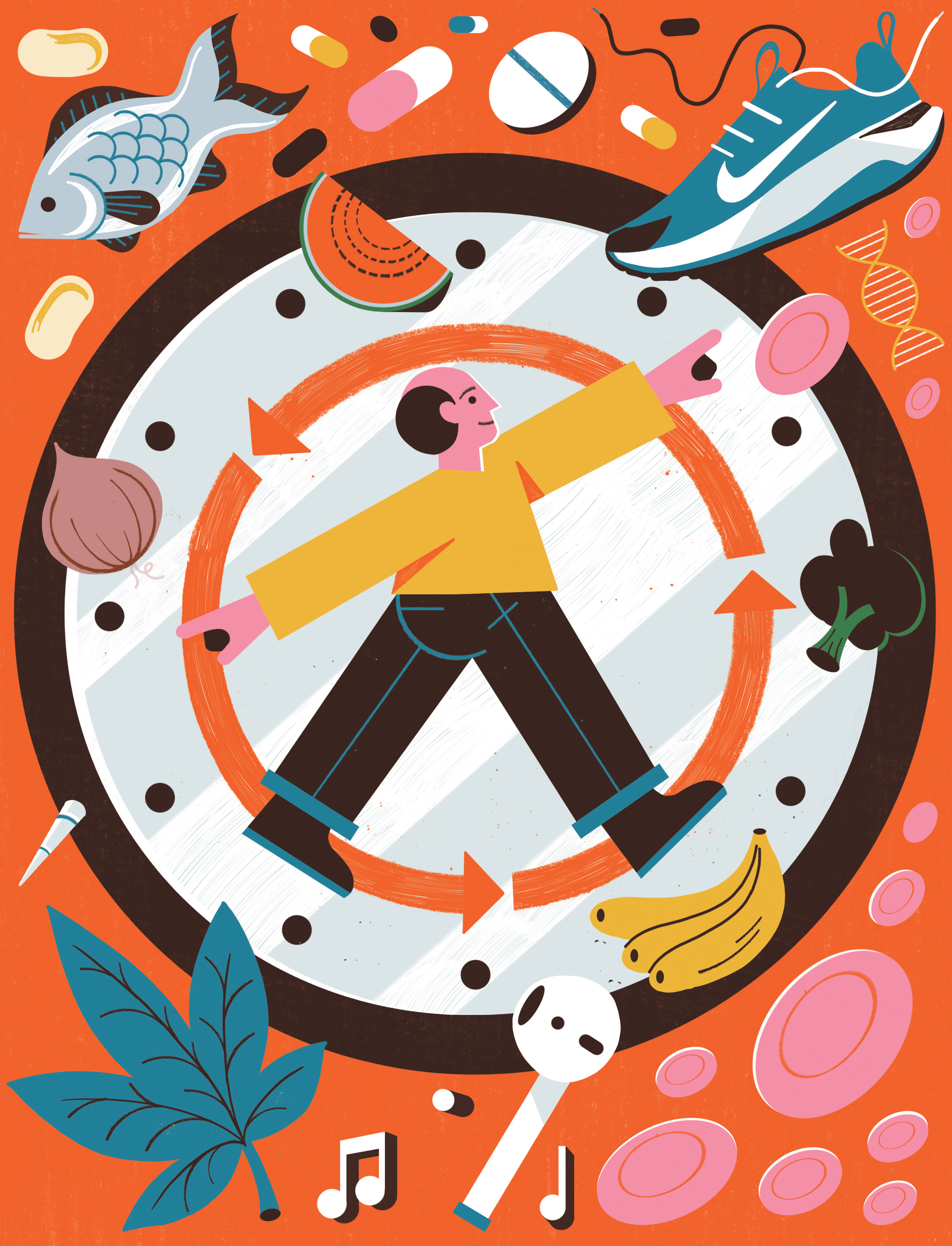 5280 Magazine - Bio Hacking colour design editorial illustration illustration print