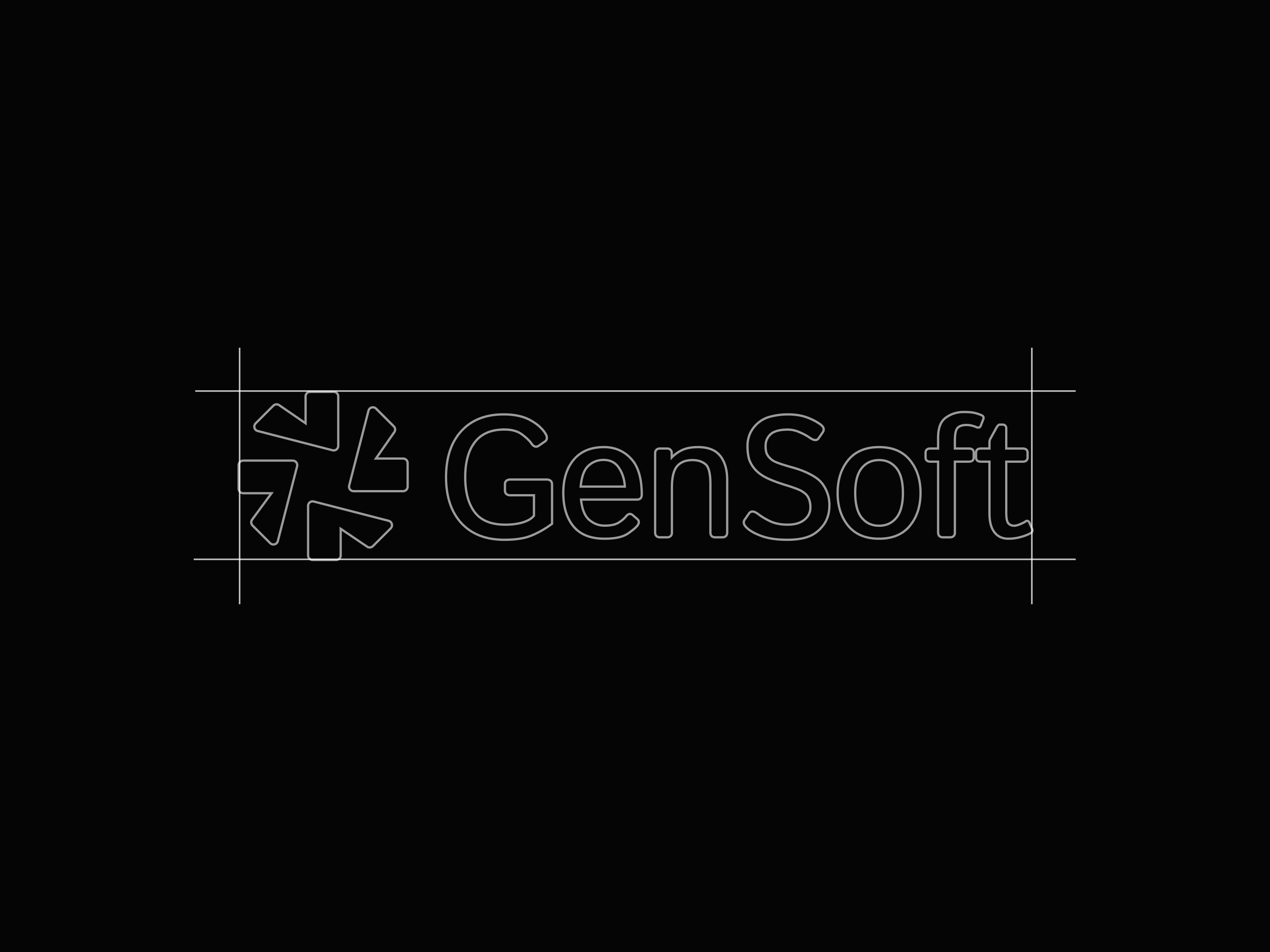 Modern Logo Design for GenSoft – Innovative Branding and Custom