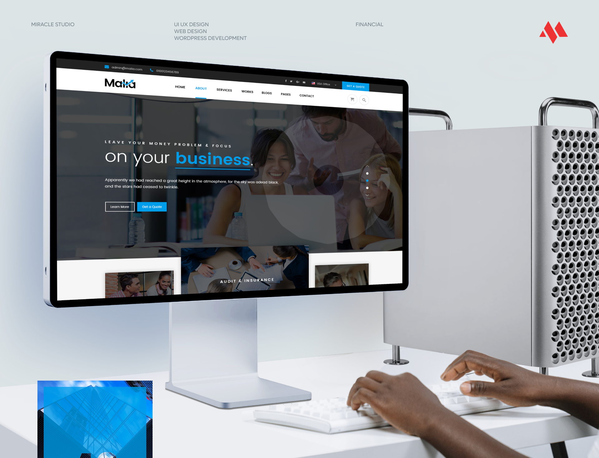 Malia — Financial & Business Design Experience business consulting corporate dashboard finance fintech investment modern design ui ux