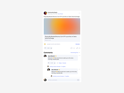 Comments ⇢ skeleton comment comment replies components components naming design process design system feed ia light like newsfeed structure support ui