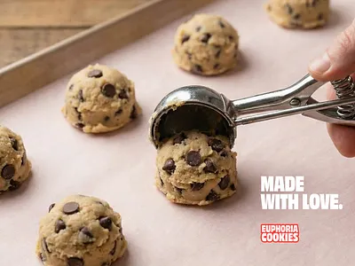 Identity Design for Euphoria Cookies 3d branding graphic design logo