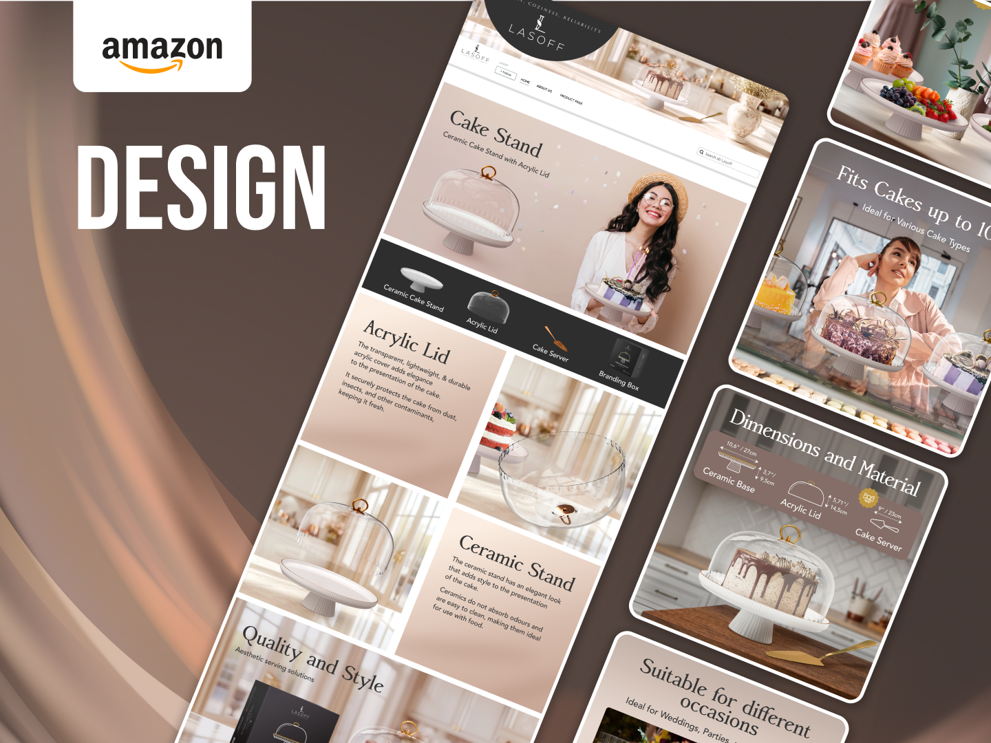 Amazon Design for Premium Kitchen Accessories Brand amazonapluscontent amazonbranding amazonlistingsdesign brandstoredesign brandstorydesign cakestanddesign conversionfocuseddesign ecommercedesign giftableproducts homedecorproducts infographicdesign kitchenwarebranding lifestyleproductdesign luxurykitchenbrand minimalistbranding packagingdesign premiumkitchenware productlistingdesign productphotography servingaccessories