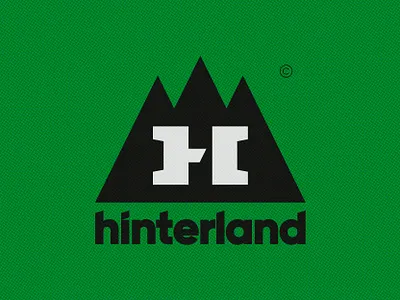 Hinterland logo adventure apparel bold branding design graphic design h higing icon illustration letter logo mark monogram mountain outdoors