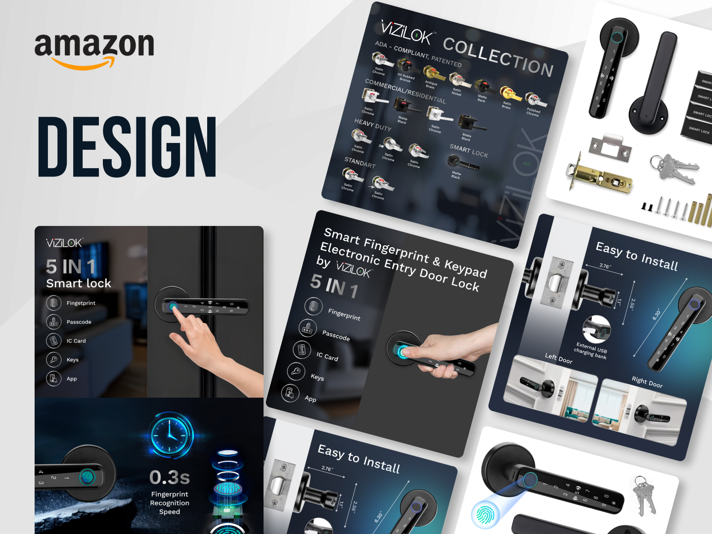 Amazon Banners & Brand Story Smart Lock Technology amazon a plus content amazon design amazon listings design conversion focused design digital branding ecommerce design home security design iot devices keyless entry systems minimalist tech design modern tech branding product infographics product listing design product visuals security devices smart home branding smart lock design tech product design technology branding ui inspired design