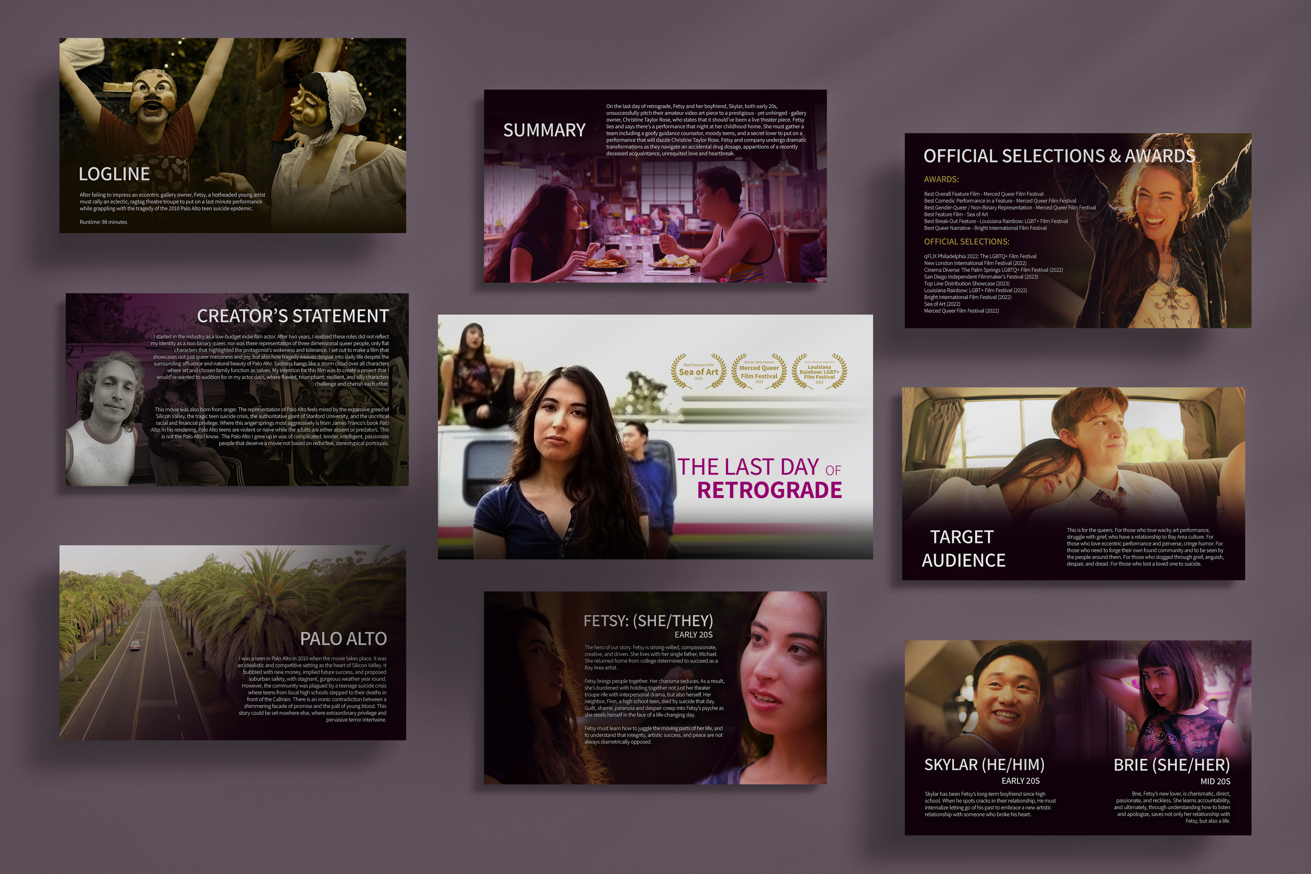 The Last Day of Retrograde | Film Pitch Deck app branding design film film pitch deck graphic design illustration logo movie pitch deck pitch deck design powerpoint presentation presentation design typography ui ux vector visual idenity