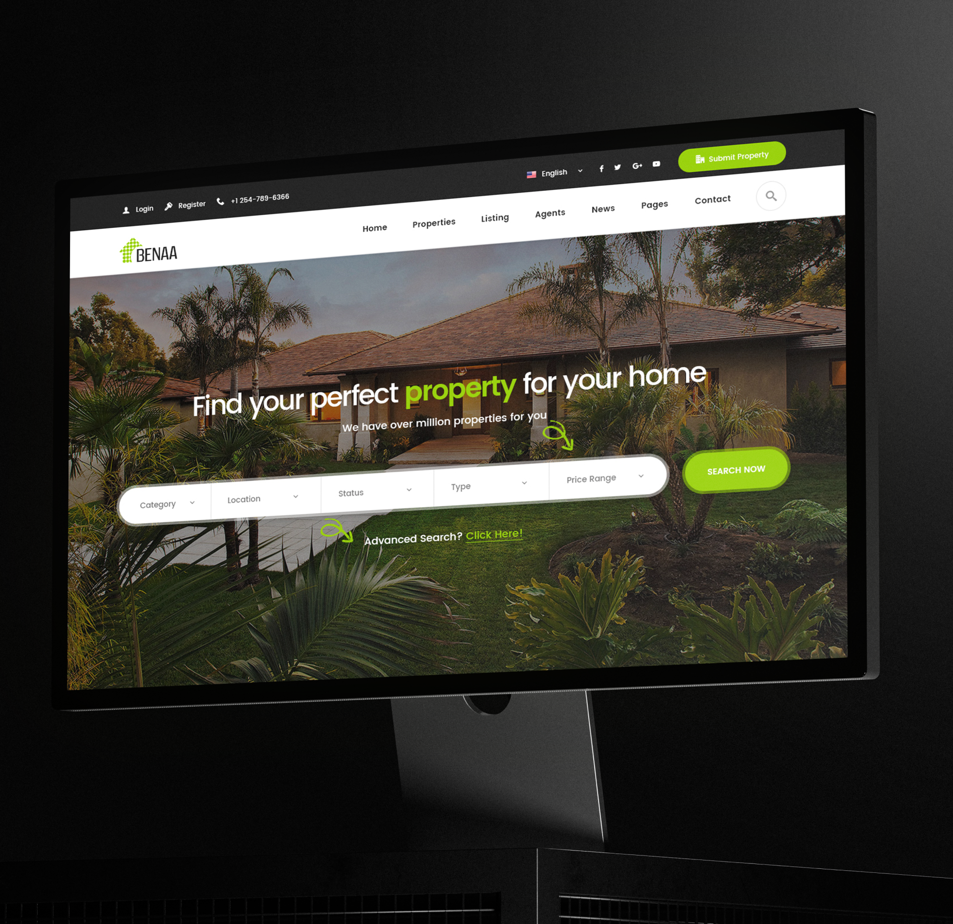 Benaa — Real Estate Design Experience agency architecture business interior listing modern design property real estate ui ux