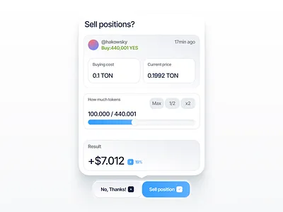 Tonomy | Sell position 3d app dashboard design fintech flow interface landing mobile motion onboarding product prototype research saas system ui ux web wireframe