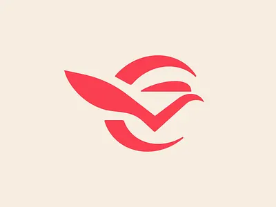 Logo Eagle C + V bird branding c design eagle geometry graphic design icon illustration logo mark minimalism monogram v