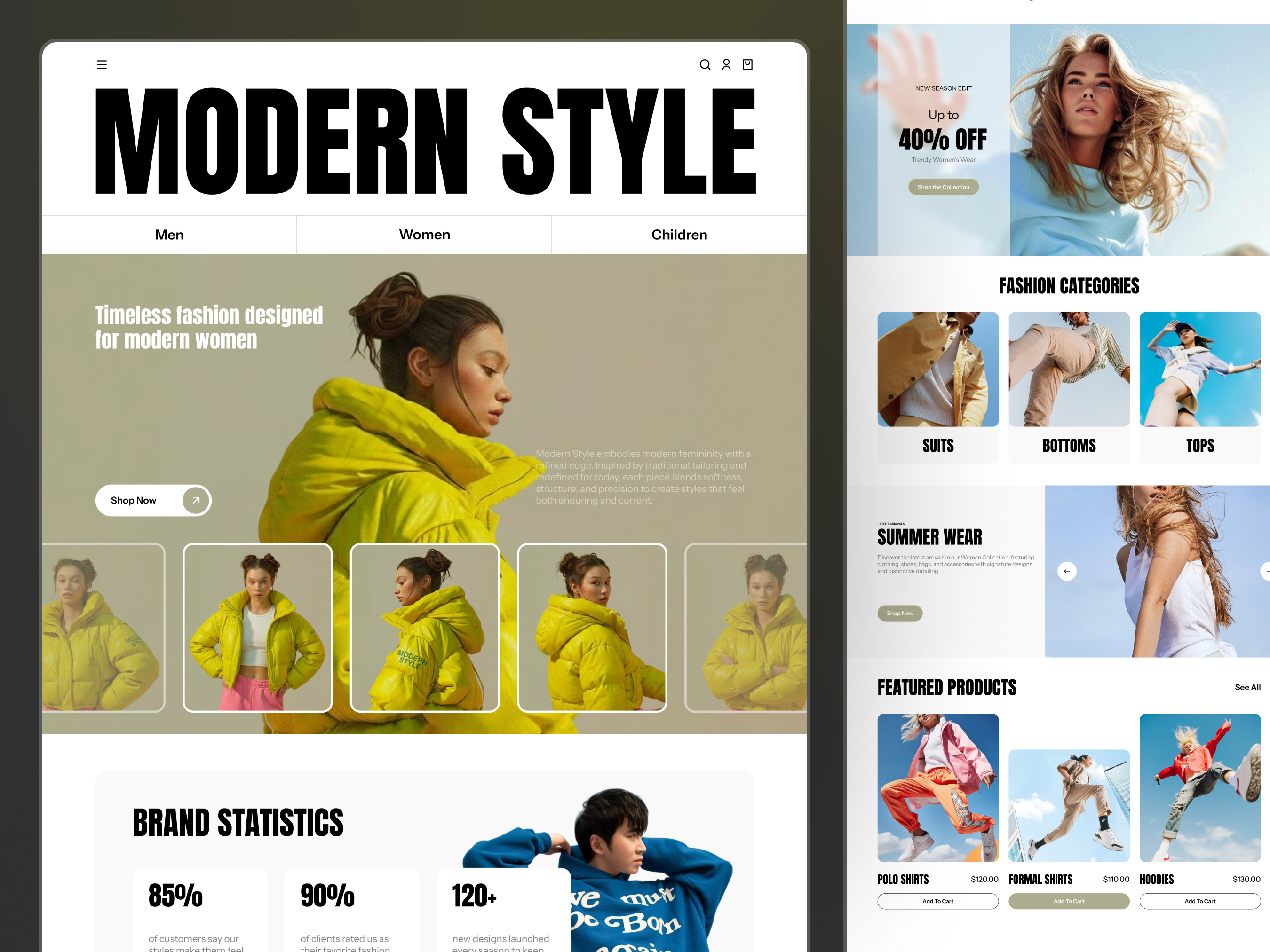 Fashion Landing page ✦ Modern Style