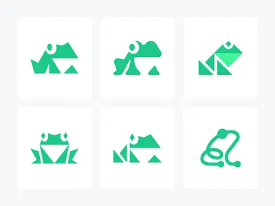 Frog logos abstract frog animal logo cute frog frog frog logo frog logos logo logo design logo process logo versions
