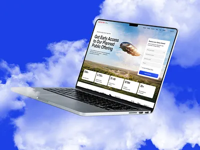 Aeros | Hero section for IPO aerospace branding hero section ipo landing page space ui uiux website