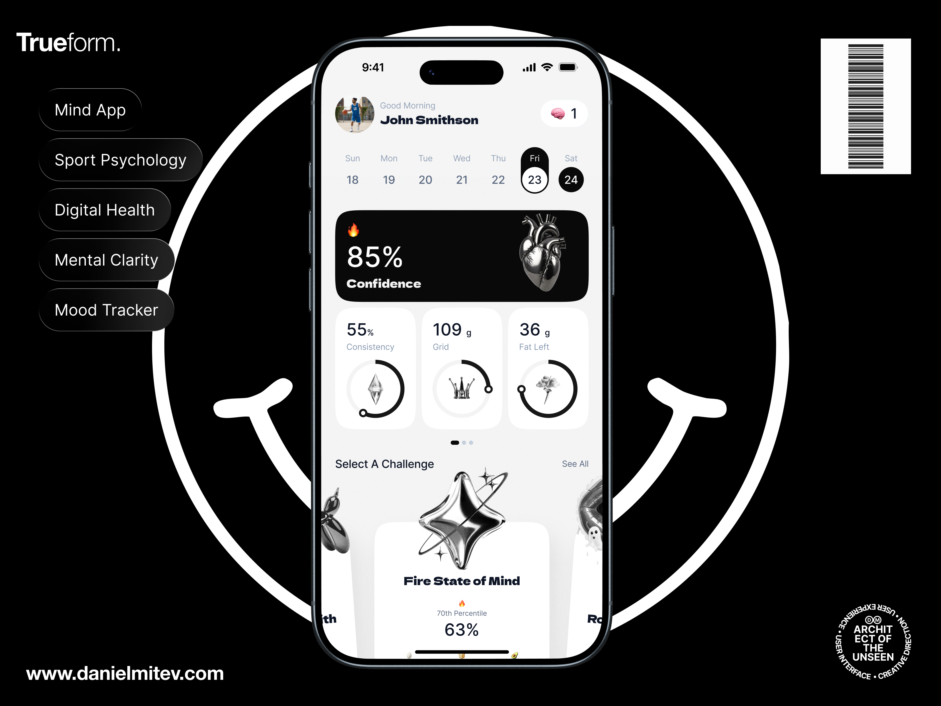 Mynd - HomeS athletemindset digitalhealth emotionalintelligence habitbuilding iosappdesign mindfultech performancecoach productdesign selfdevelopment uxdesign
