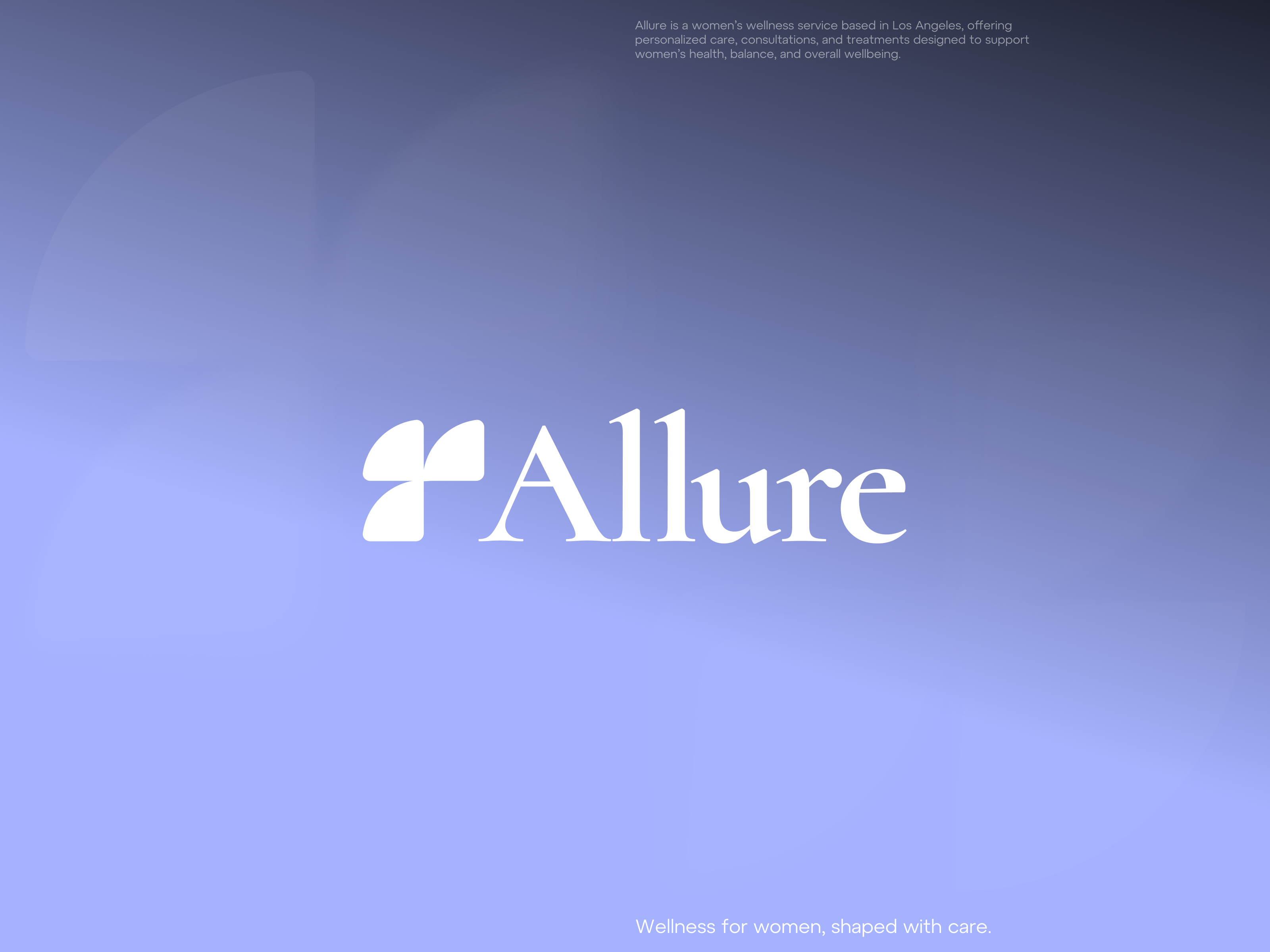 Allure. Modern Logotype for Wellness studio
