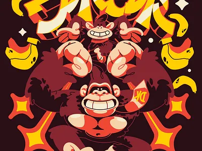 DK brazil character dk fun funart illustration nintendo thunder rockets vectorial illustration