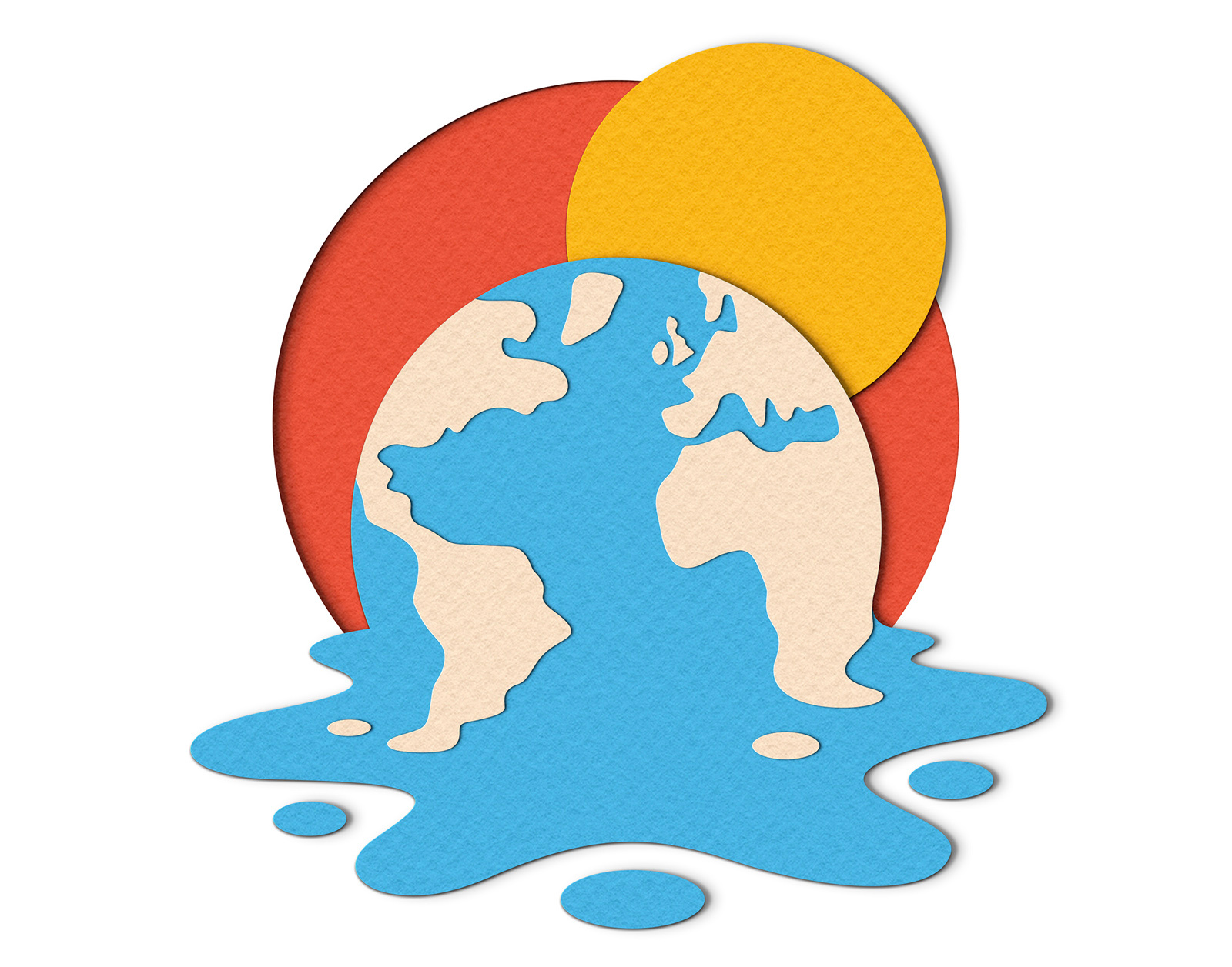 Science News - Earth's Hottest Years climate climate change earth editorial emergency environment global warming globe illustration magazine melting paper craft papercut science temperature