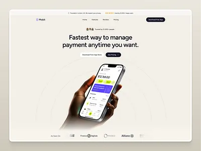 Software & Mobile App Landing Page Design app clean graphic design hero landing landing page minimal mobile page saas software ui web website
