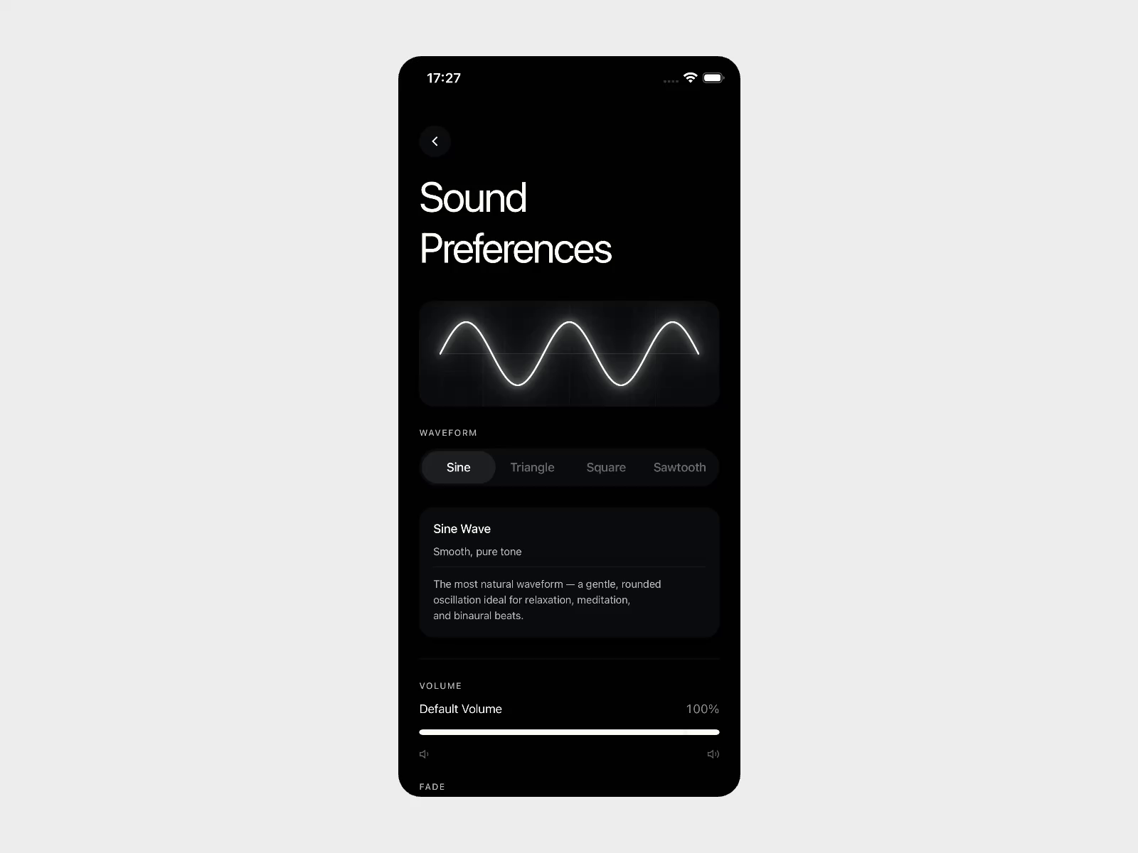 sound preferences