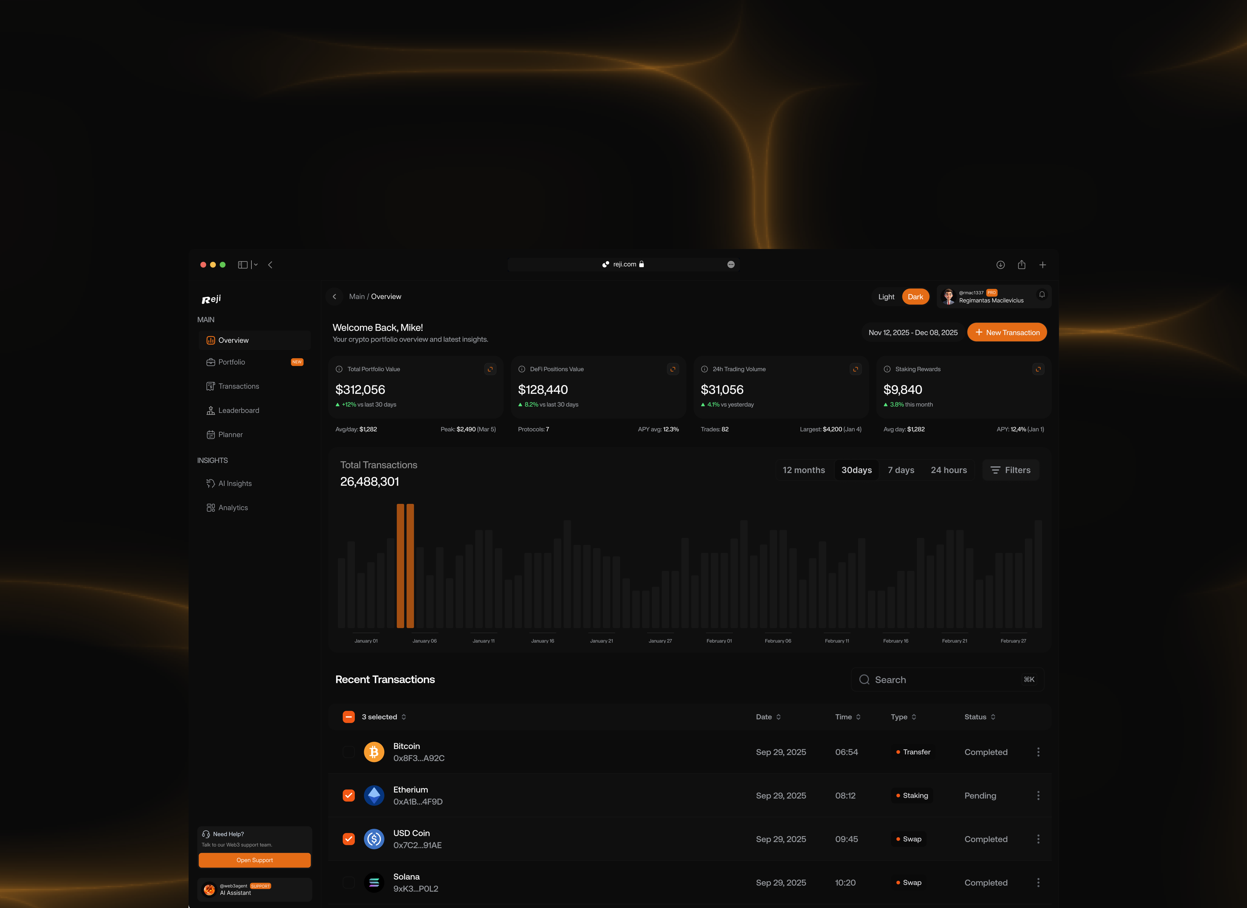 Fintech Dashboard Overview – SaaS UI Design ui