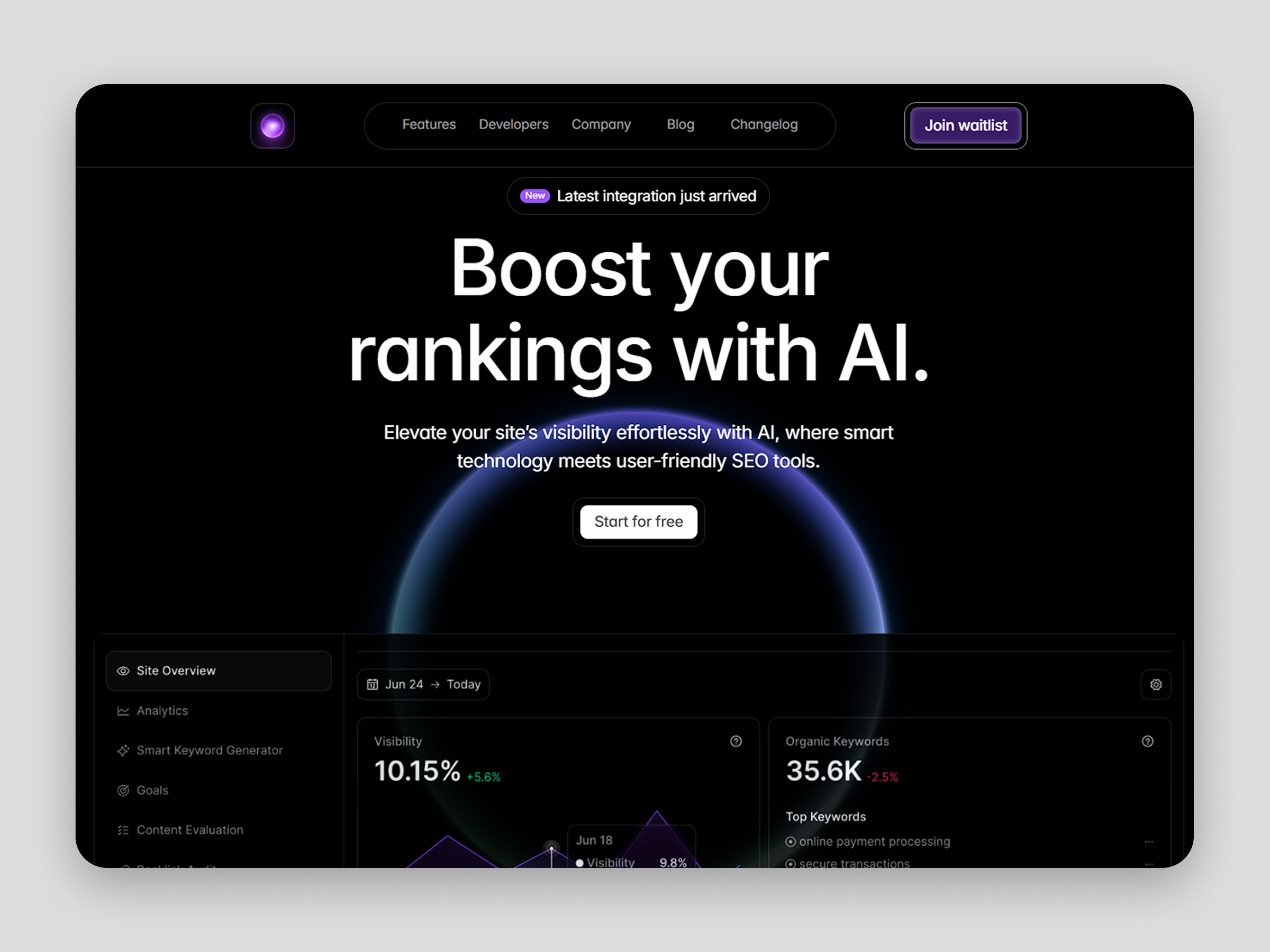 Example of Website Design For Saa S & Startups