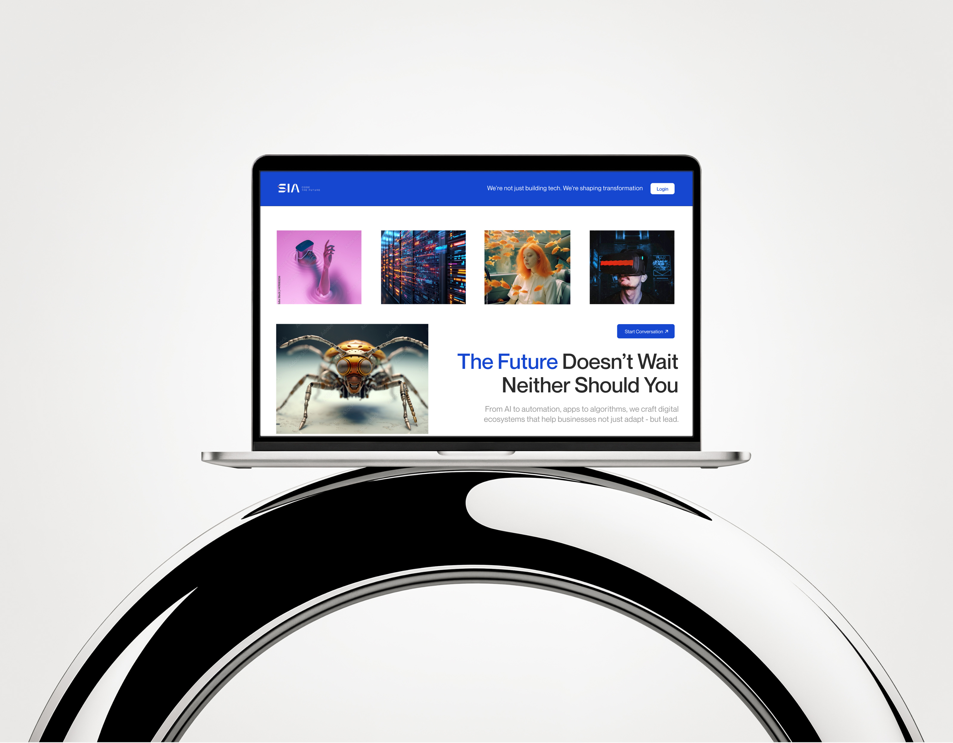 Case Study - AI Tech Agency Landing Page 3d ai animation branding graphic design logo motion graphics ui