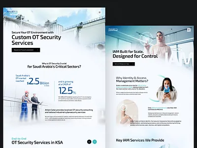 Ahlan Website branding cybersecurity landing page ui web design