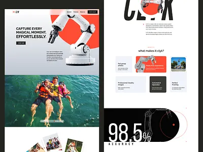 Clyk - Landing page branding design landing page ui ux web design