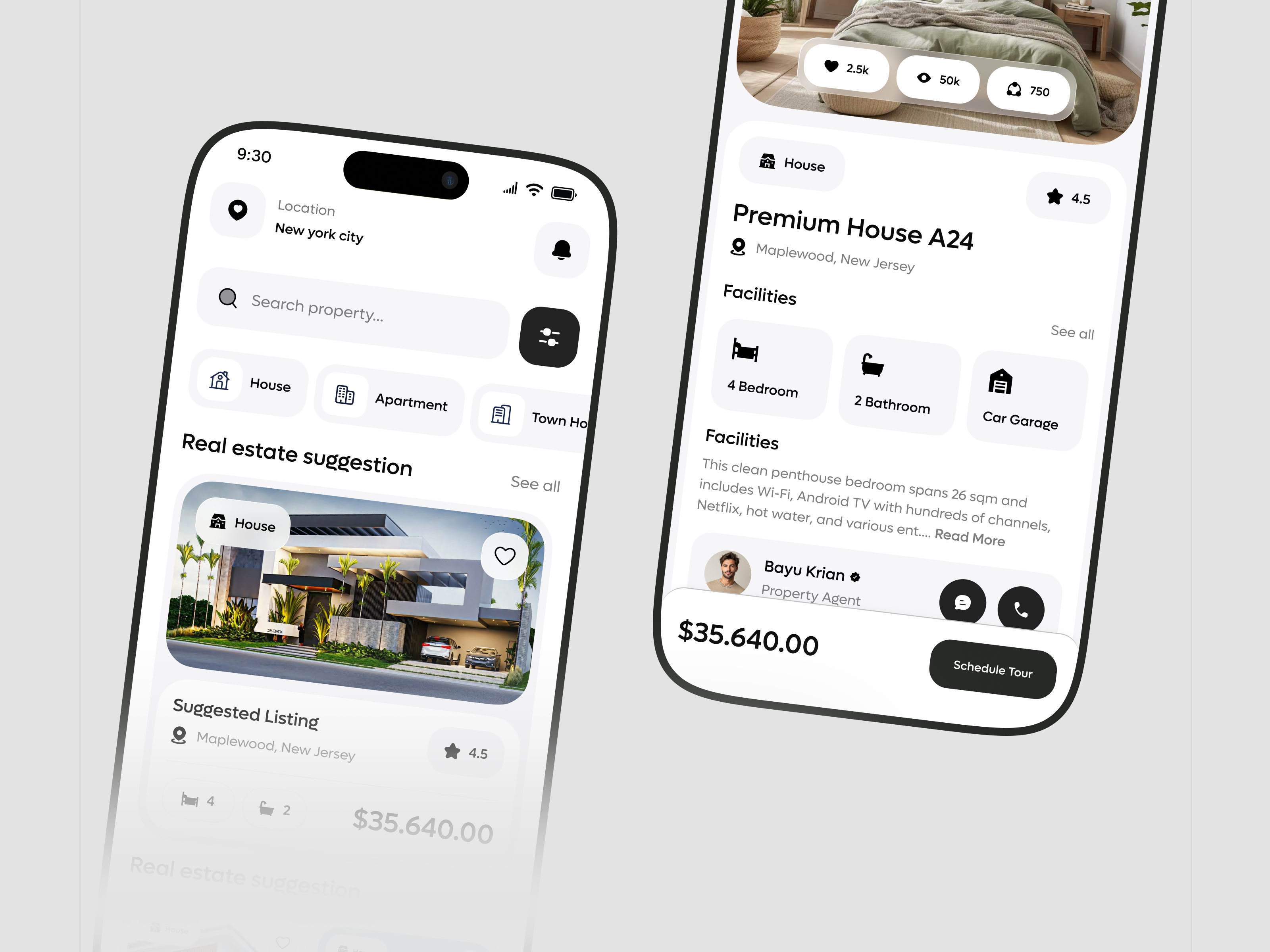 Modern Home Buying App UI app app design b2b home buying app house listing app ios app design mobile mobile app mobile app design property property search real estate real estate app ui saas ui design ux